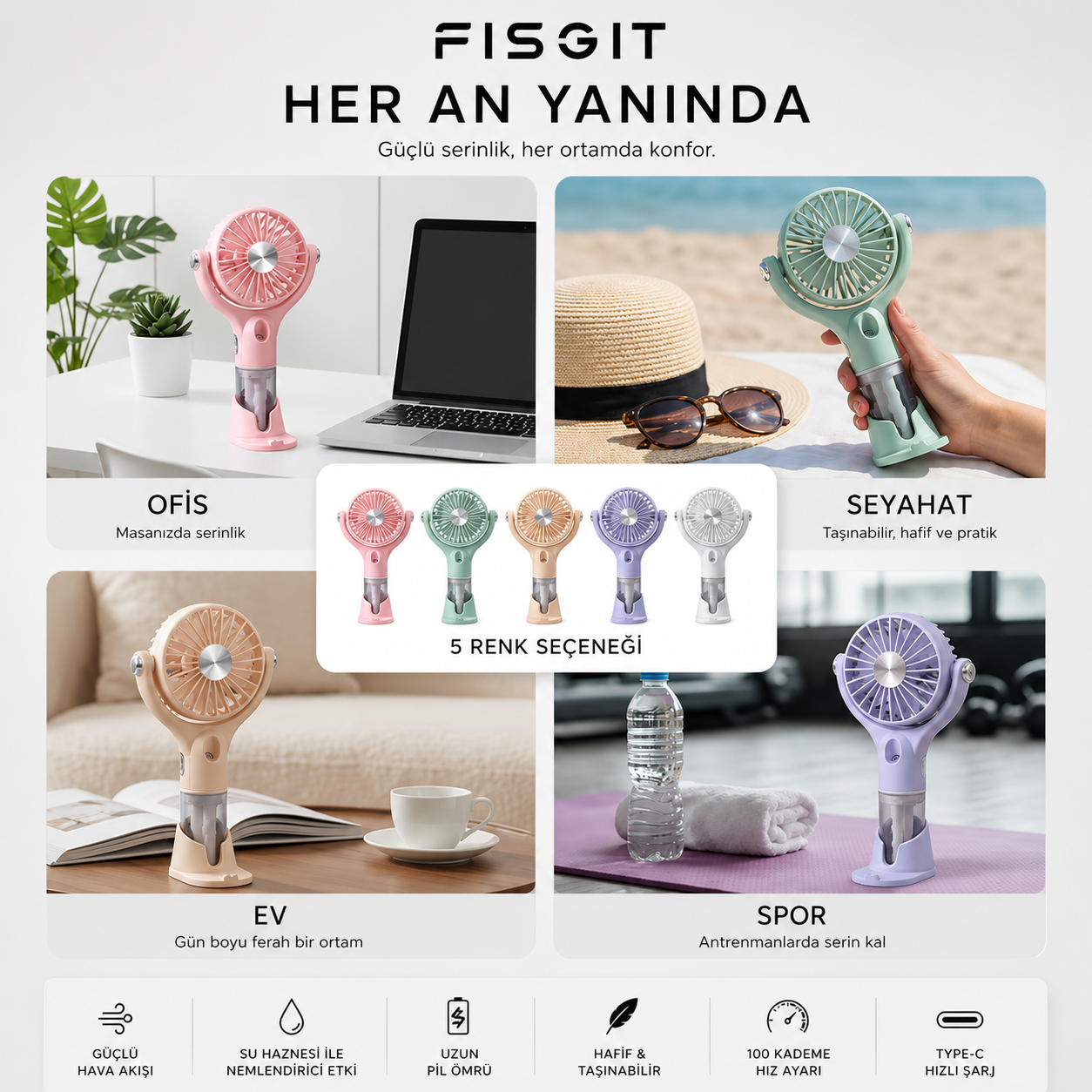 Spreyli USB Mini Fan